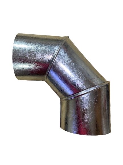 Codo Galvanizado 90° para Ducto (4" a 10") | Espesores 0.5 y 0.8 mm