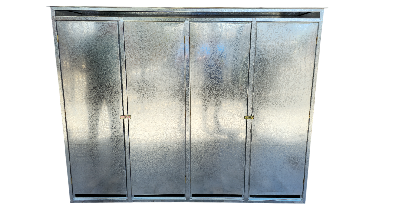 Gabinete de Gas Cuádruple (para 4 Cilindros de 45 kg) | Acero Galvanizado