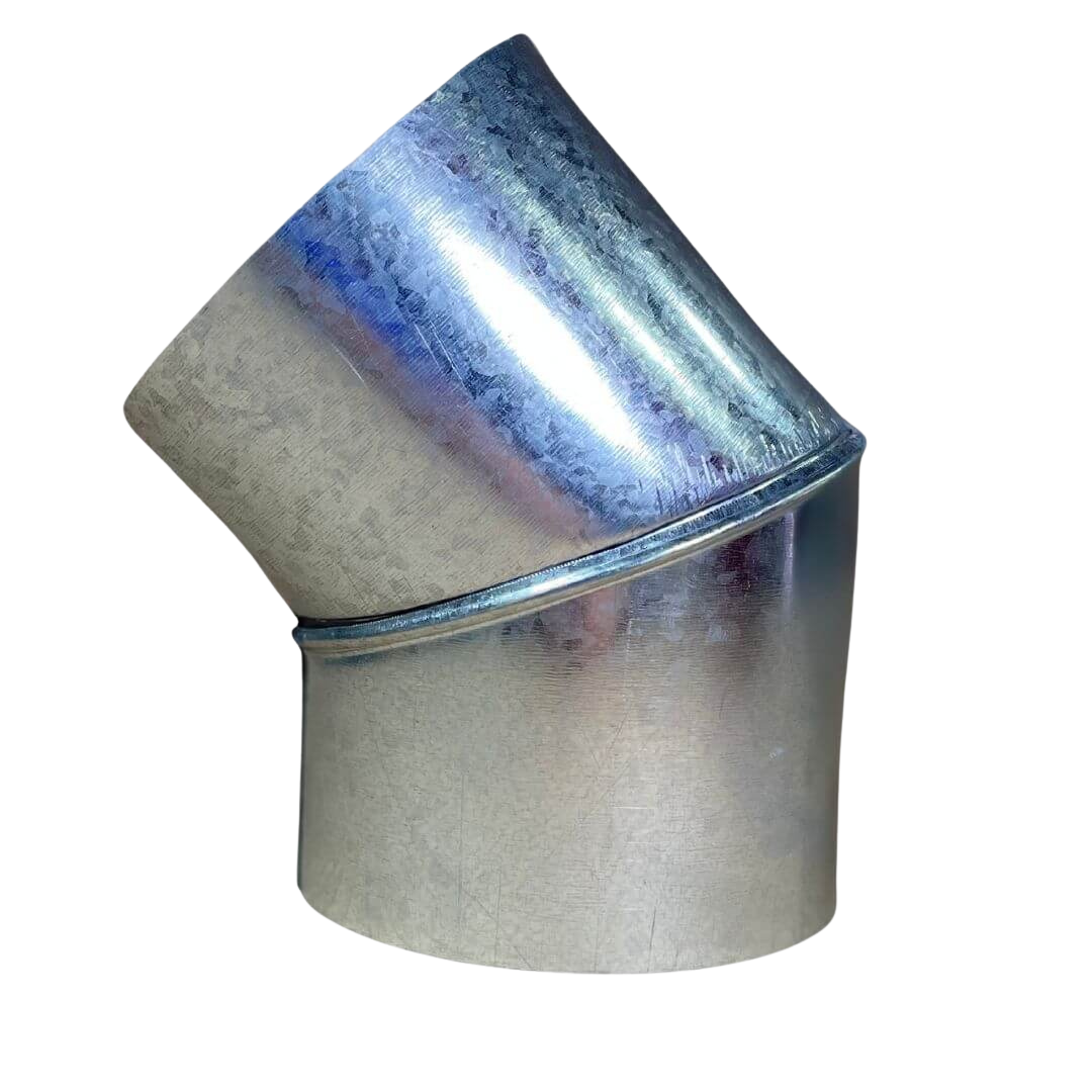Codo Galvanizado 45° para Ducto (4" a 10") | Espesores 0.5 y 0.8 mm